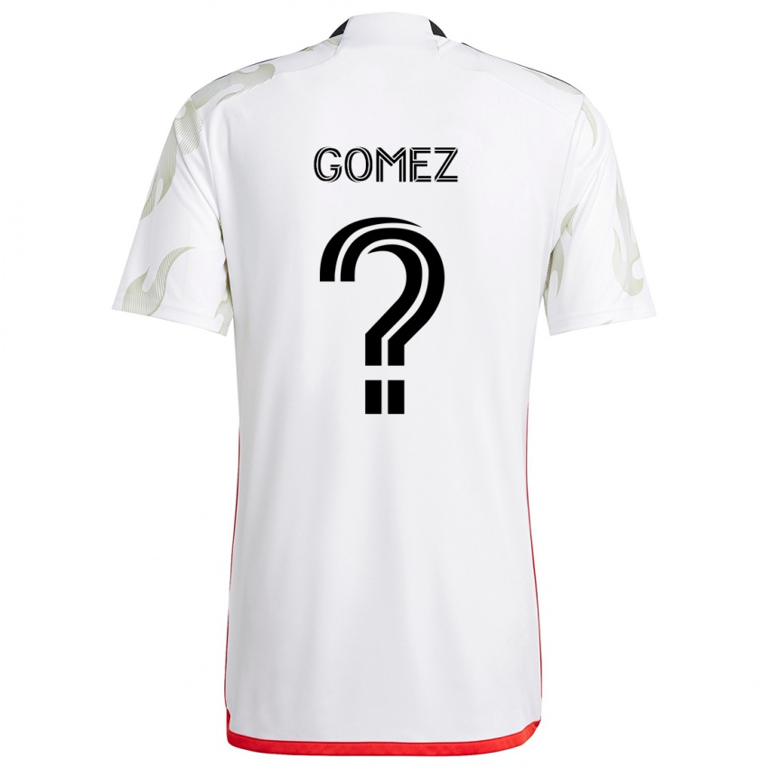 Kinder Victor Gomez #0 Weiß Rot Schwarz Auswärtstrikot Trikot 2024/25 T-Shirt Österreich