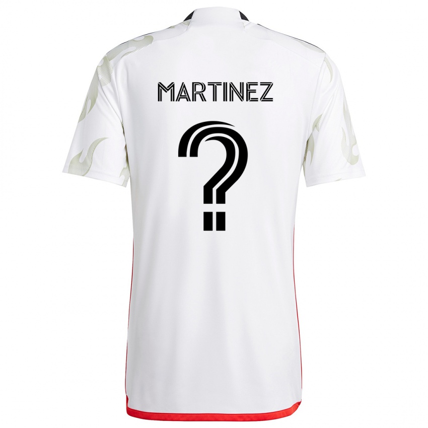 Kinder Jonathan Martinez #0 Weiß Rot Schwarz Auswärtstrikot Trikot 2024/25 T-Shirt Österreich