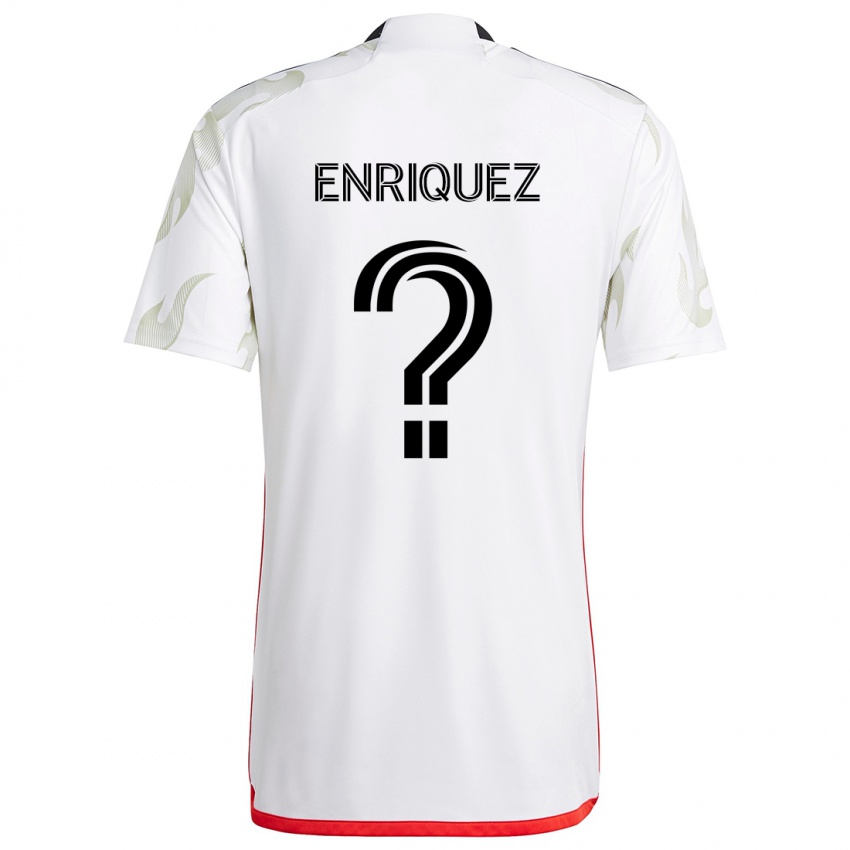 Kinder Fabian Enriquez #0 Weiß Rot Schwarz Auswärtstrikot Trikot 2024/25 T-Shirt Österreich