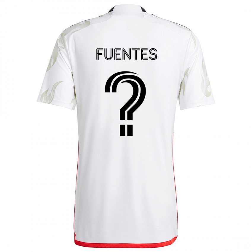 Kinder Josue Fuentes #0 Weiß Rot Schwarz Auswärtstrikot Trikot 2024/25 T-Shirt Österreich