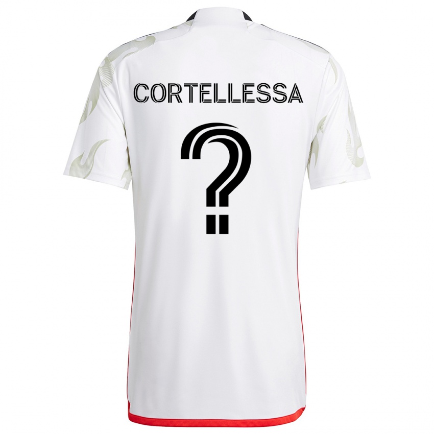 Kinder Michael Cortellessa #0 Weiß Rot Schwarz Auswärtstrikot Trikot 2024/25 T-Shirt Österreich