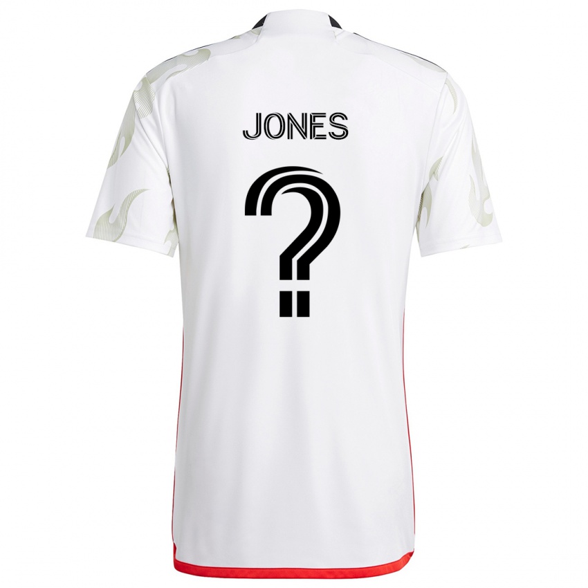 Kinder Jordan Jones #0 Weiß Rot Schwarz Auswärtstrikot Trikot 2024/25 T-Shirt Österreich