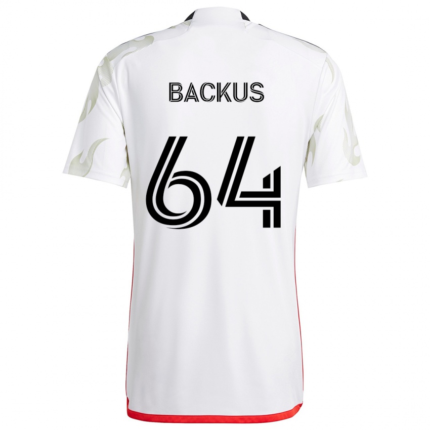 Kinder Braeden Backus #64 Weiß Rot Schwarz Auswärtstrikot Trikot 2024/25 T-Shirt Österreich