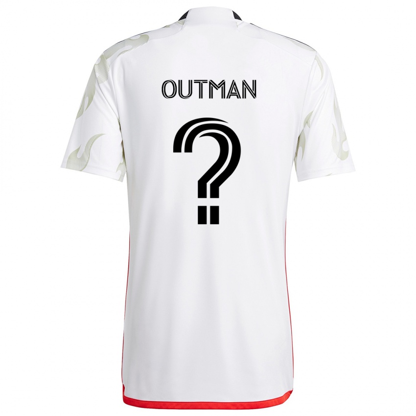 Kinder Bryce Outman #0 Weiß Rot Schwarz Auswärtstrikot Trikot 2024/25 T-Shirt Österreich