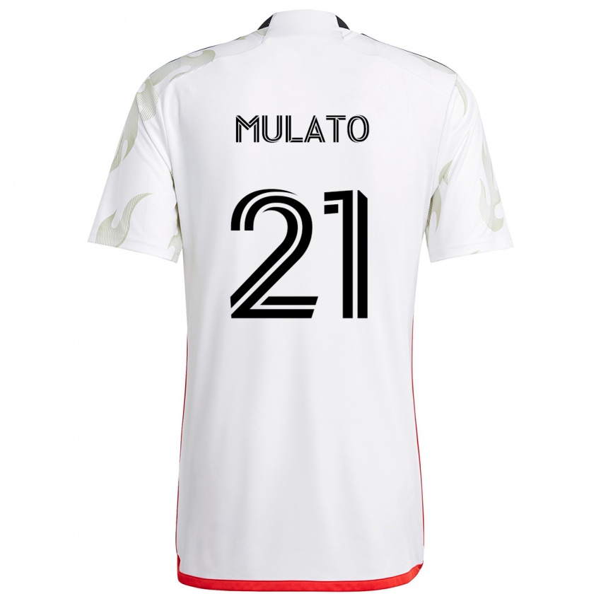 Kinder José Mulato #21 Weiß Rot Schwarz Auswärtstrikot Trikot 2024/25 T-Shirt Österreich