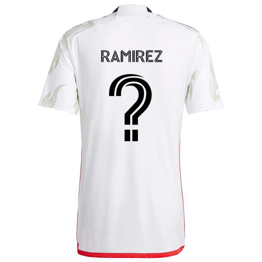 Kinder Anthony Ramirez #0 Weiß Rot Schwarz Auswärtstrikot Trikot 2024/25 T-Shirt Österreich