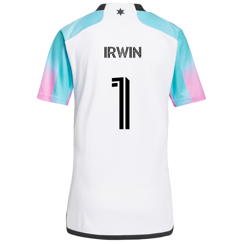 Kinder Clint Irwin #1 Weiß Blau Schwarz Auswärtstrikot Trikot 2024/25 T-Shirt Österreich