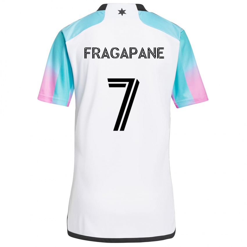 Kinder Franco Fragapane #7 Weiß Blau Schwarz Auswärtstrikot Trikot 2024/25 T-Shirt Österreich