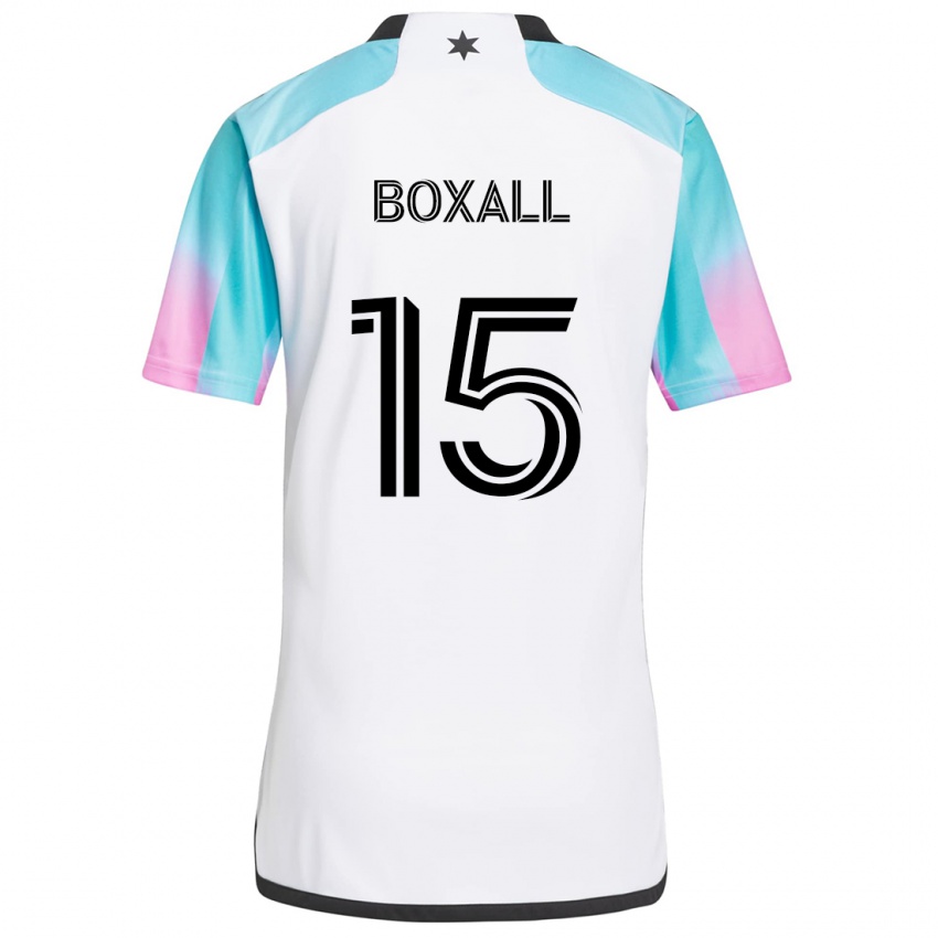 Kinder Michael Boxall #15 Weiß Blau Schwarz Auswärtstrikot Trikot 2024/25 T-Shirt Österreich