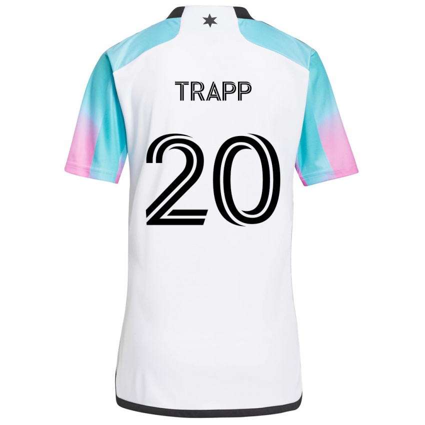 Kinder Wil Trapp #20 Weiß Blau Schwarz Auswärtstrikot Trikot 2024/25 T-Shirt Österreich