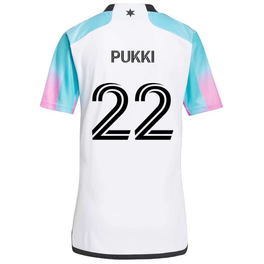 Kinder Teemu Pukki #22 Weiß Blau Schwarz Auswärtstrikot Trikot 2024/25 T-Shirt Österreich