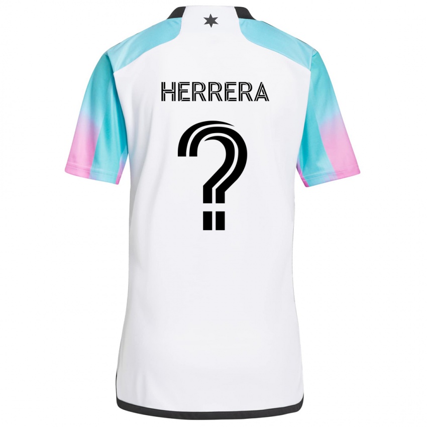 Kinder Oscar Herrera #0 Weiß Blau Schwarz Auswärtstrikot Trikot 2024/25 T-Shirt Österreich