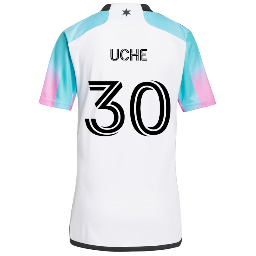 Kinder Cc Uche #30 Weiß Blau Schwarz Auswärtstrikot Trikot 2024/25 T-Shirt Österreich