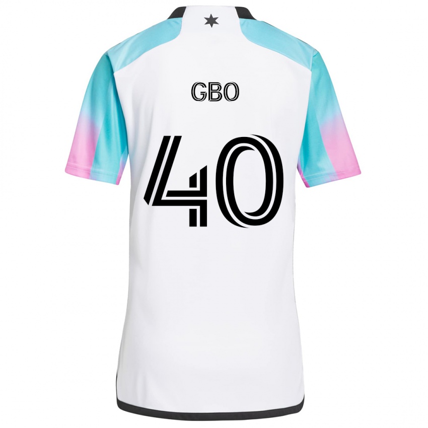 Kinder Cedrik Gbo #40 Weiß Blau Schwarz Auswärtstrikot Trikot 2024/25 T-Shirt Österreich