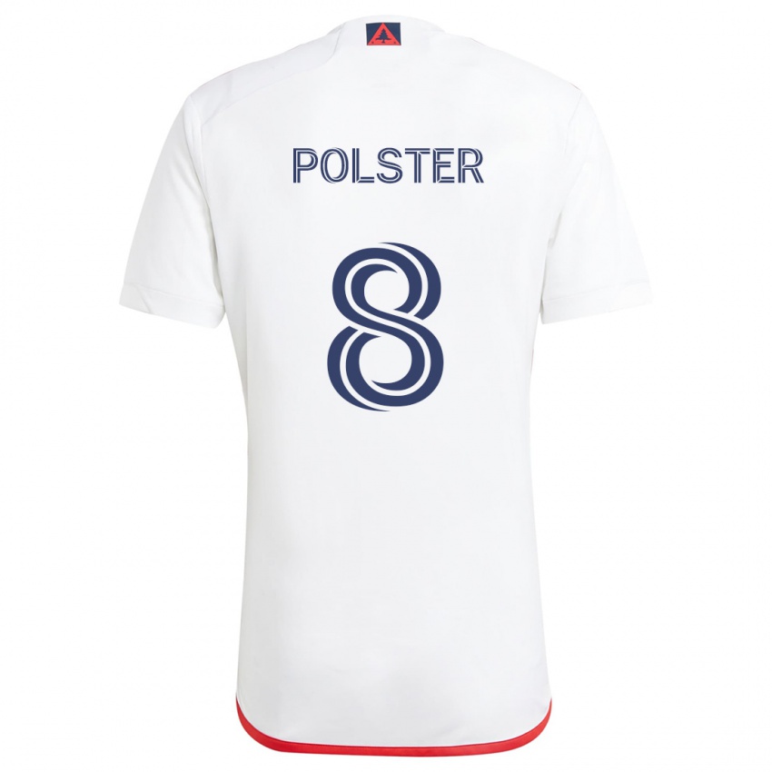 Kinder Matt Polster #8 Weiß Rot Auswärtstrikot Trikot 2024/25 T-Shirt Österreich