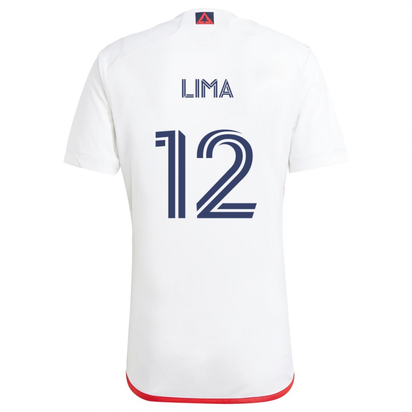 Kinder Nick Lima #12 Weiß Rot Auswärtstrikot Trikot 2024/25 T-Shirt Österreich