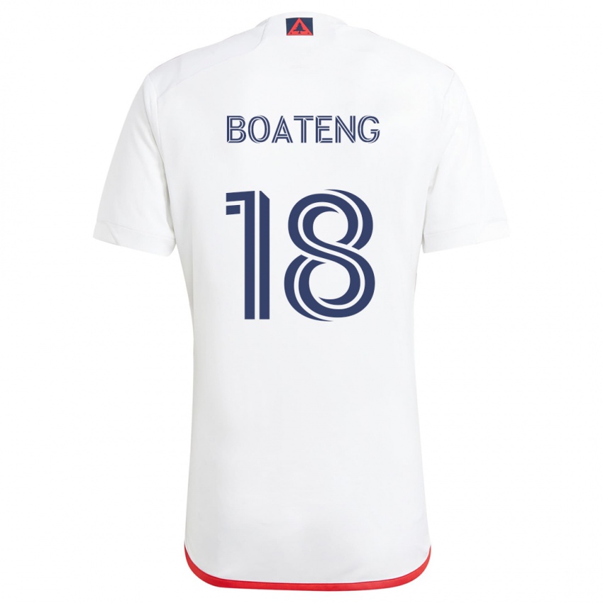 Kinder Emmanuel Boateng #18 Weiß Rot Auswärtstrikot Trikot 2024/25 T-Shirt Österreich