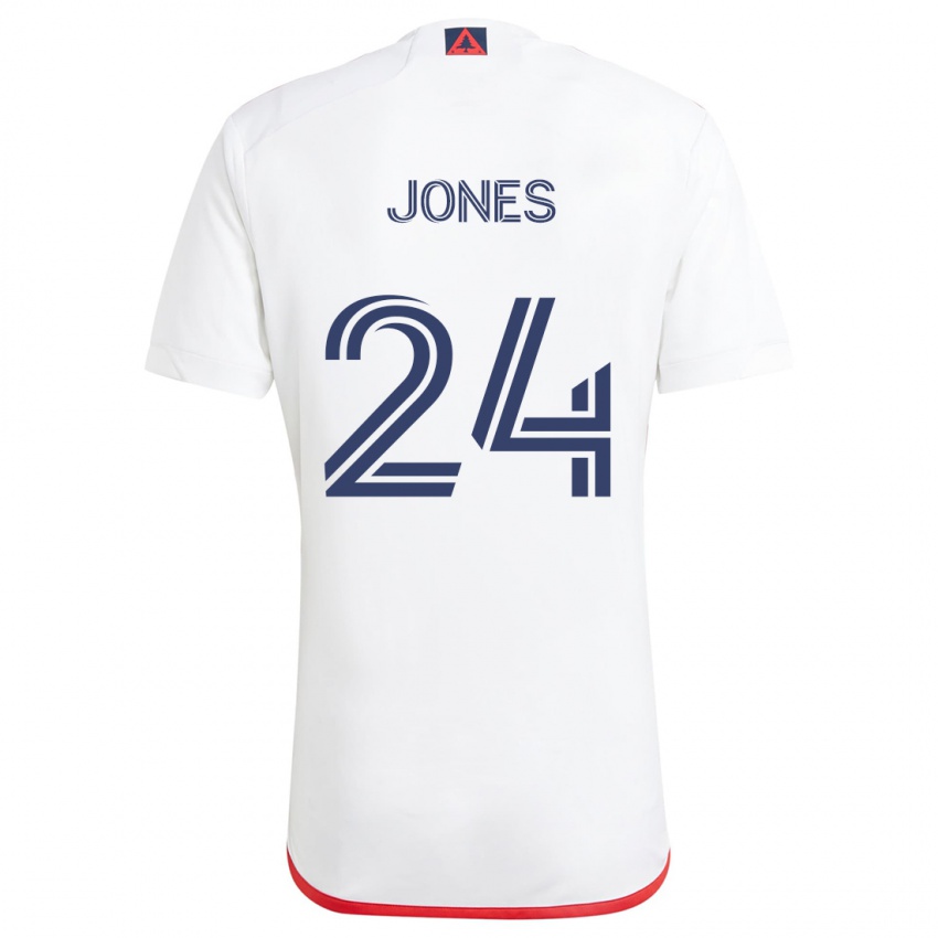 Kinder Dejuan Jones #24 Weiß Rot Auswärtstrikot Trikot 2024/25 T-Shirt Österreich