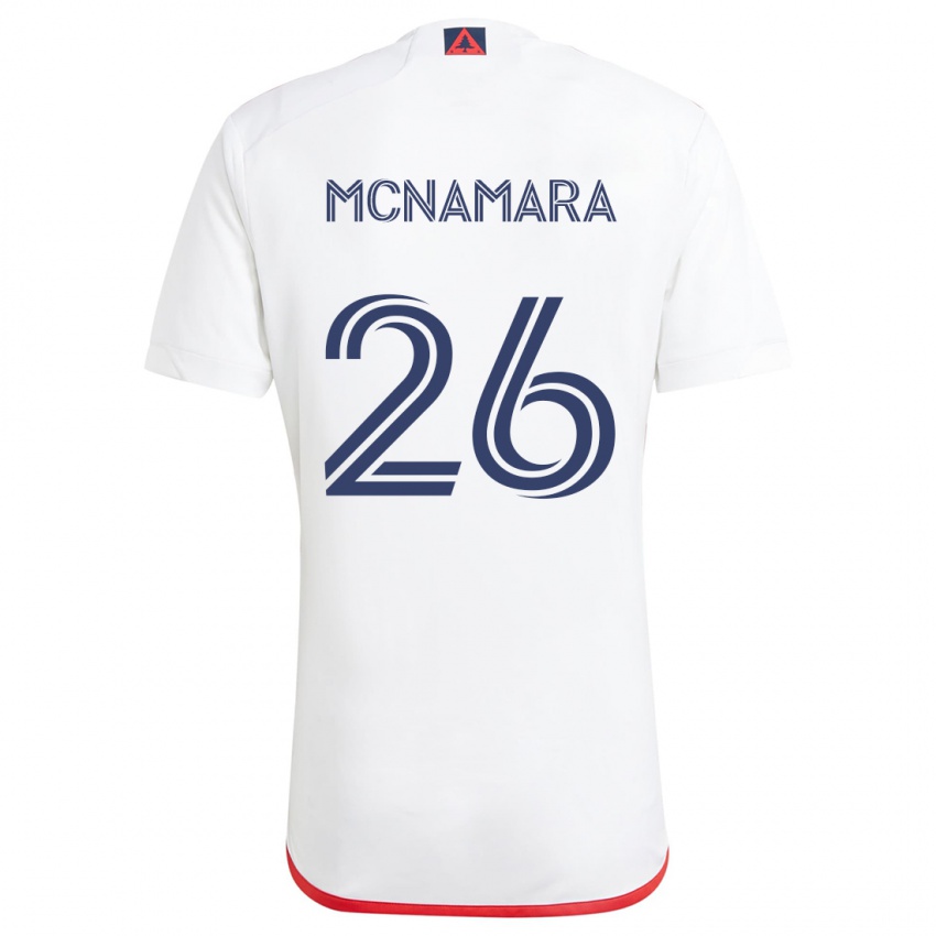 Kinder Tommy Mcnamara #26 Weiß Rot Auswärtstrikot Trikot 2024/25 T-Shirt Österreich