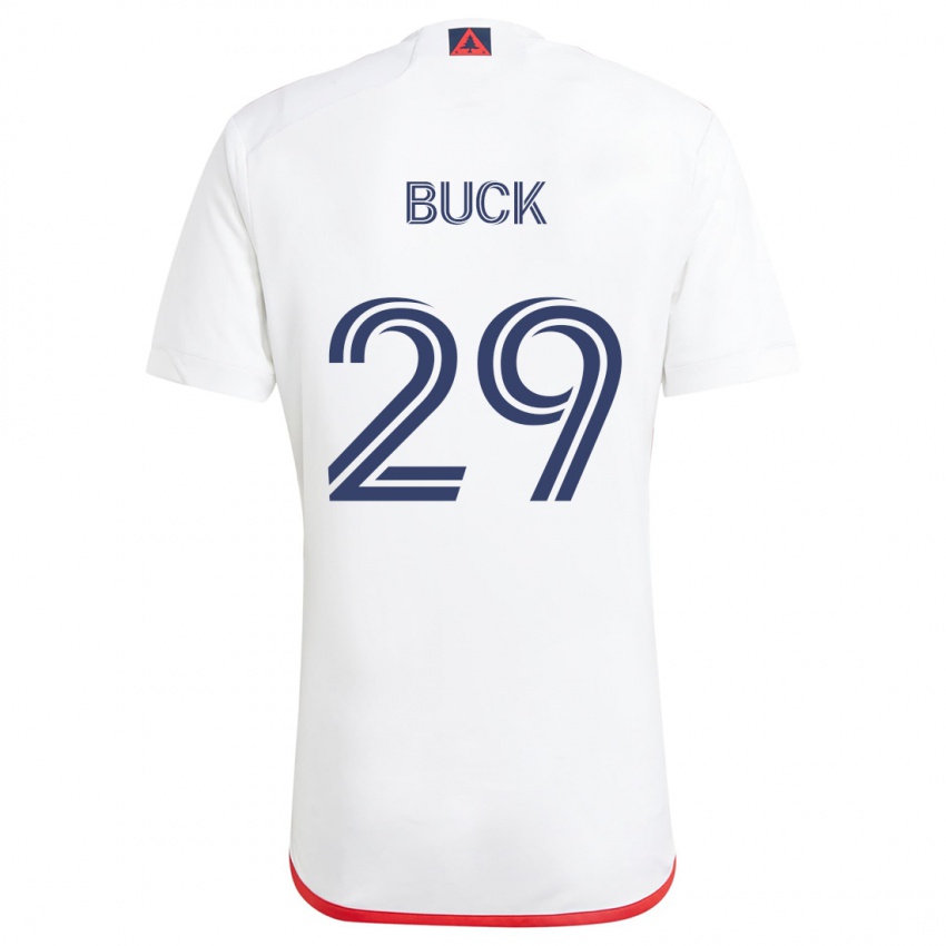 Kinder Noel Buck #29 Weiß Rot Auswärtstrikot Trikot 2024/25 T-Shirt Österreich