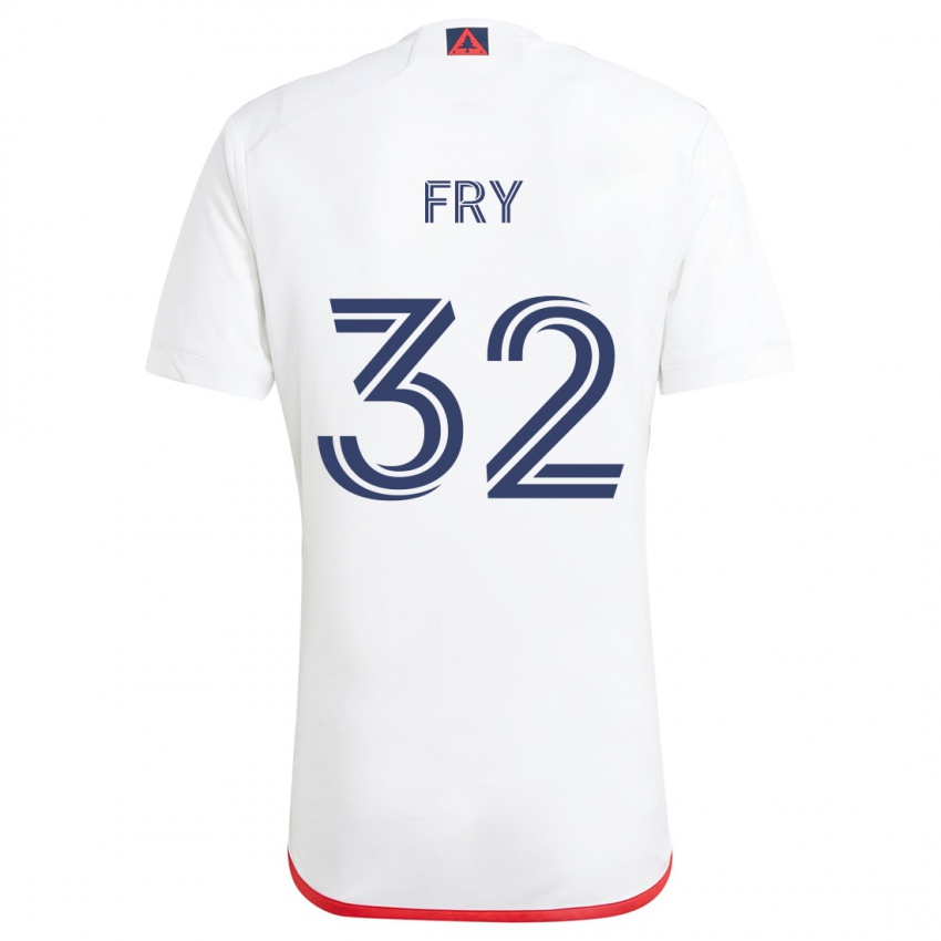 Kinder Malcolm Fry #32 Weiß Rot Auswärtstrikot Trikot 2024/25 T-Shirt Österreich