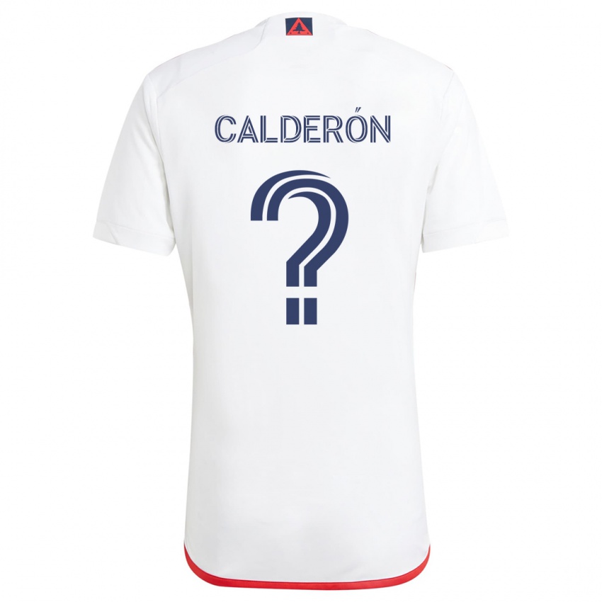 Kinder Gio Calderón #0 Weiß Rot Auswärtstrikot Trikot 2024/25 T-Shirt Österreich