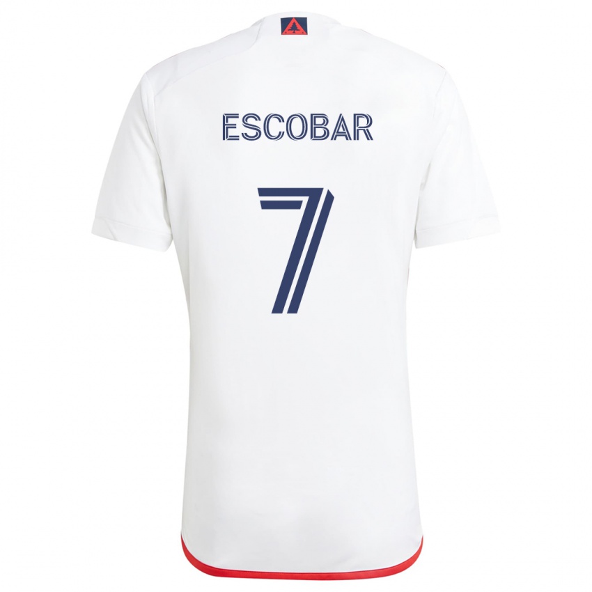 Kinder Olger Escobar #7 Weiß Rot Auswärtstrikot Trikot 2024/25 T-Shirt Österreich