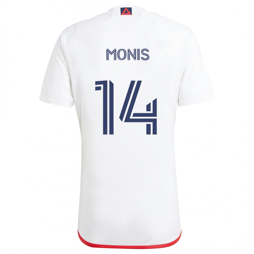 Kinder Alex Monis #14 Weiß Rot Auswärtstrikot Trikot 2024/25 T-Shirt Österreich