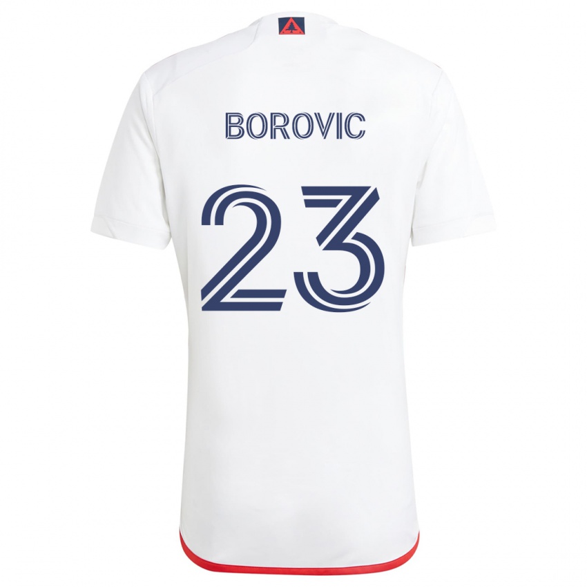 Kinder Luka Borovic #23 Weiß Rot Auswärtstrikot Trikot 2024/25 T-Shirt Österreich