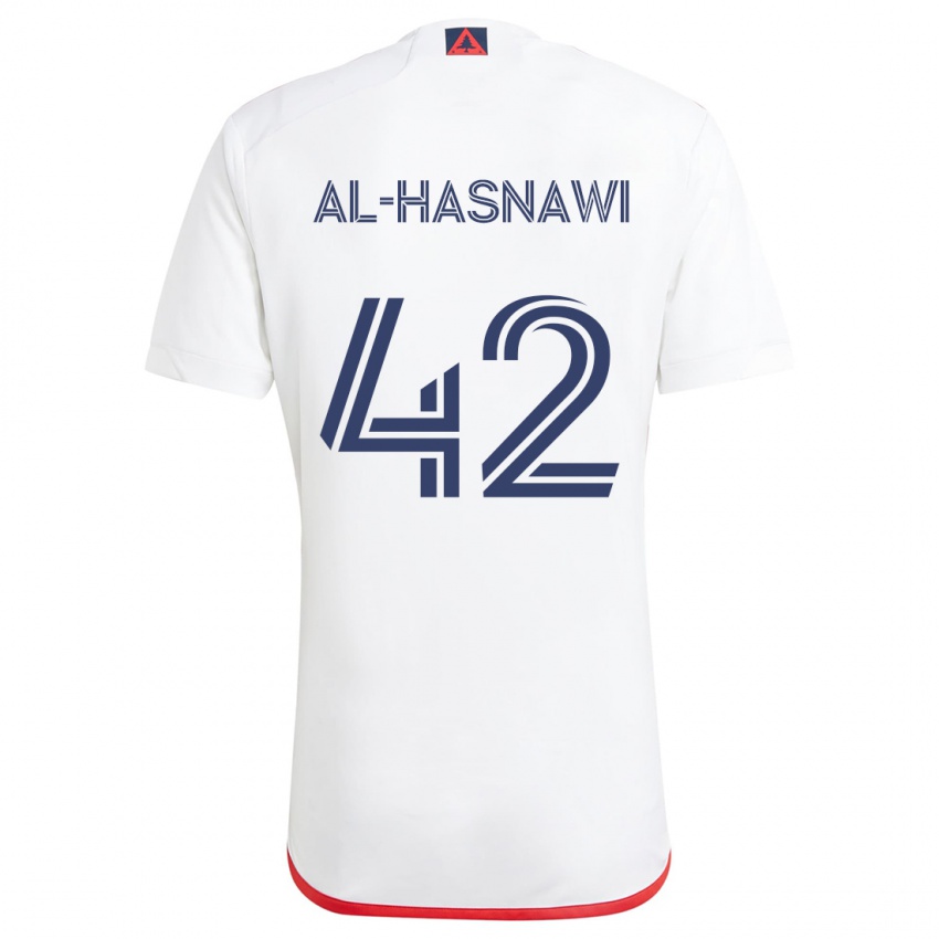 Kinder Moshtaba Al-Hasnawi #42 Weiß Rot Auswärtstrikot Trikot 2024/25 T-Shirt Österreich