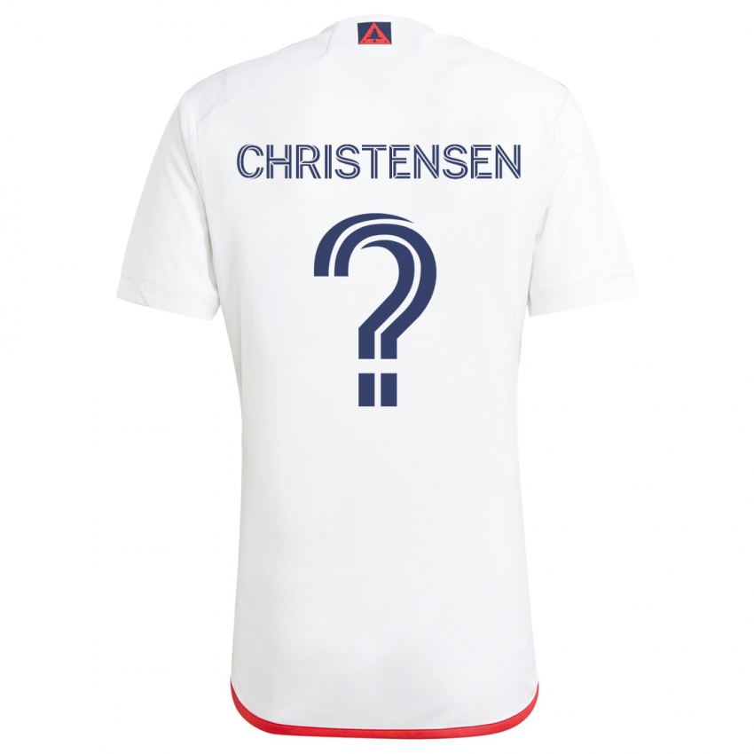 Kinder Kevin Christensen #0 Weiß Rot Auswärtstrikot Trikot 2024/25 T-Shirt Österreich