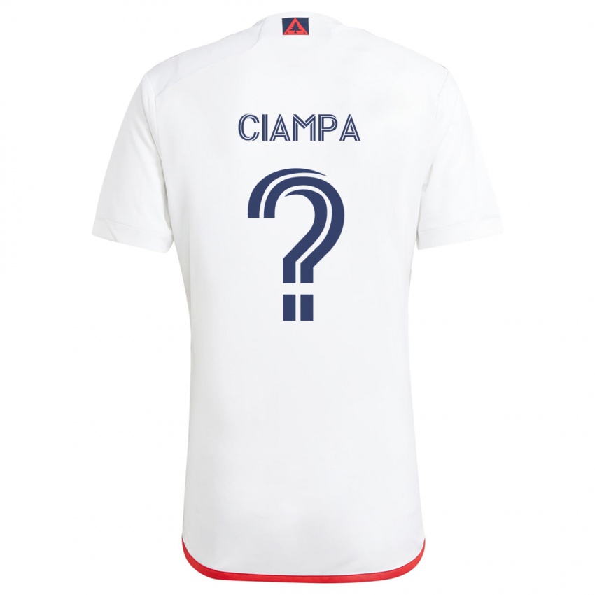 Kinder Giuseppe Ciampa #0 Weiß Rot Auswärtstrikot Trikot 2024/25 T-Shirt Österreich