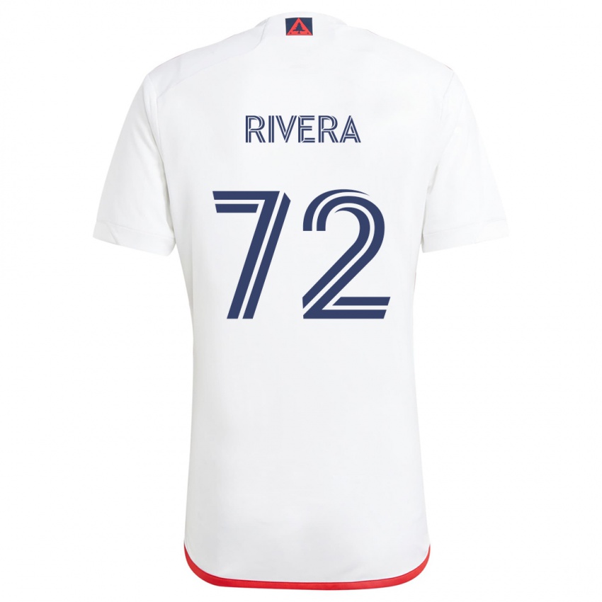 Kinder Damián Rivera #72 Weiß Rot Auswärtstrikot Trikot 2024/25 T-Shirt Österreich