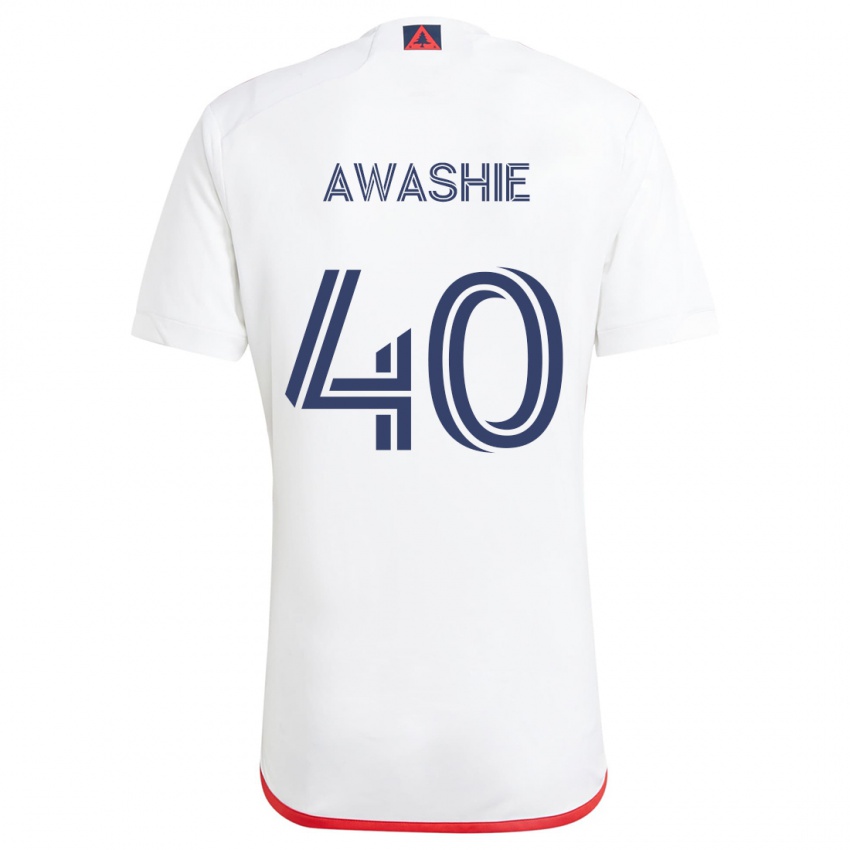 Kinder Ben Awashie #40 Weiß Rot Auswärtstrikot Trikot 2024/25 T-Shirt Österreich