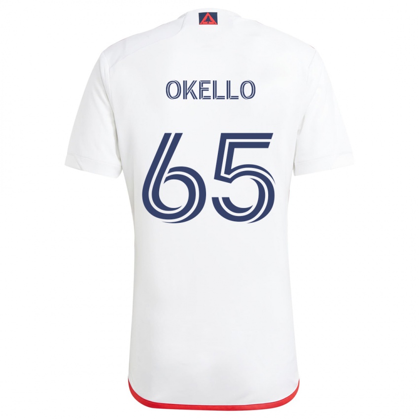 Kinder Noble Okello #65 Weiß Rot Auswärtstrikot Trikot 2024/25 T-Shirt Österreich