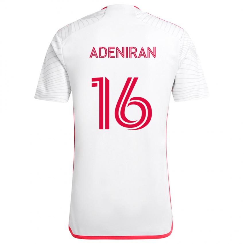 Kinder Samuel Adeniran #16 Weiß Rot Auswärtstrikot Trikot 2024/25 T-Shirt Österreich