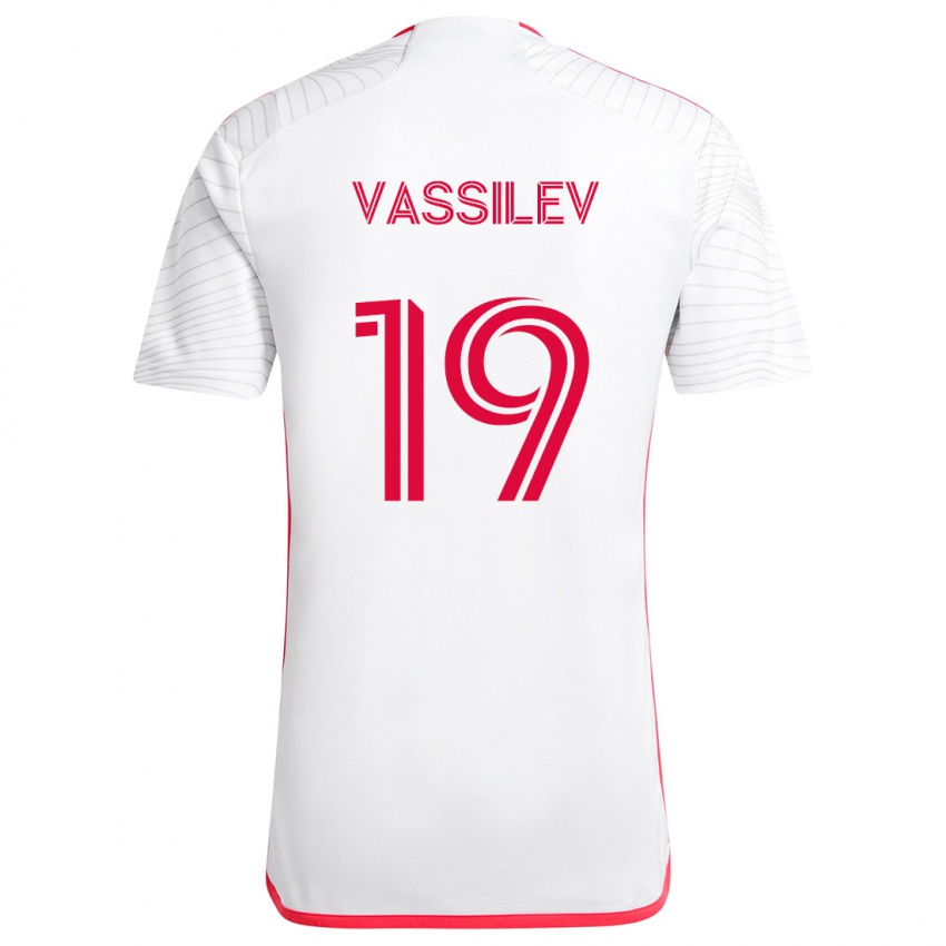 Kinder Indiana Vassilev #19 Weiß Rot Auswärtstrikot Trikot 2024/25 T-Shirt Österreich