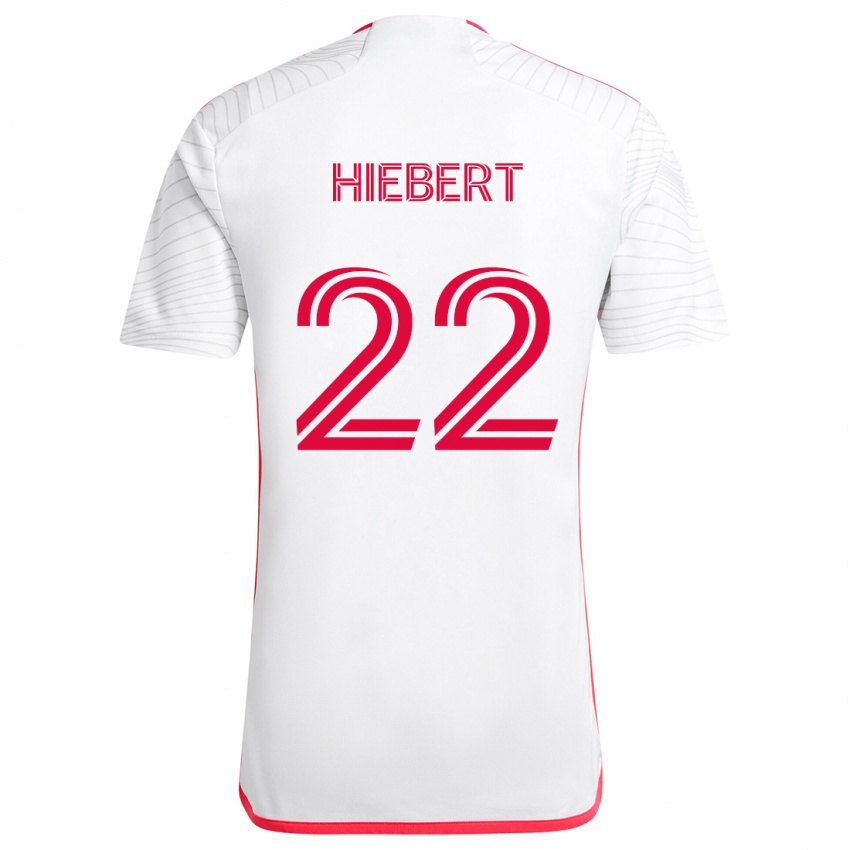 Kinder Kyle Hiebert #22 Weiß Rot Auswärtstrikot Trikot 2024/25 T-Shirt Österreich