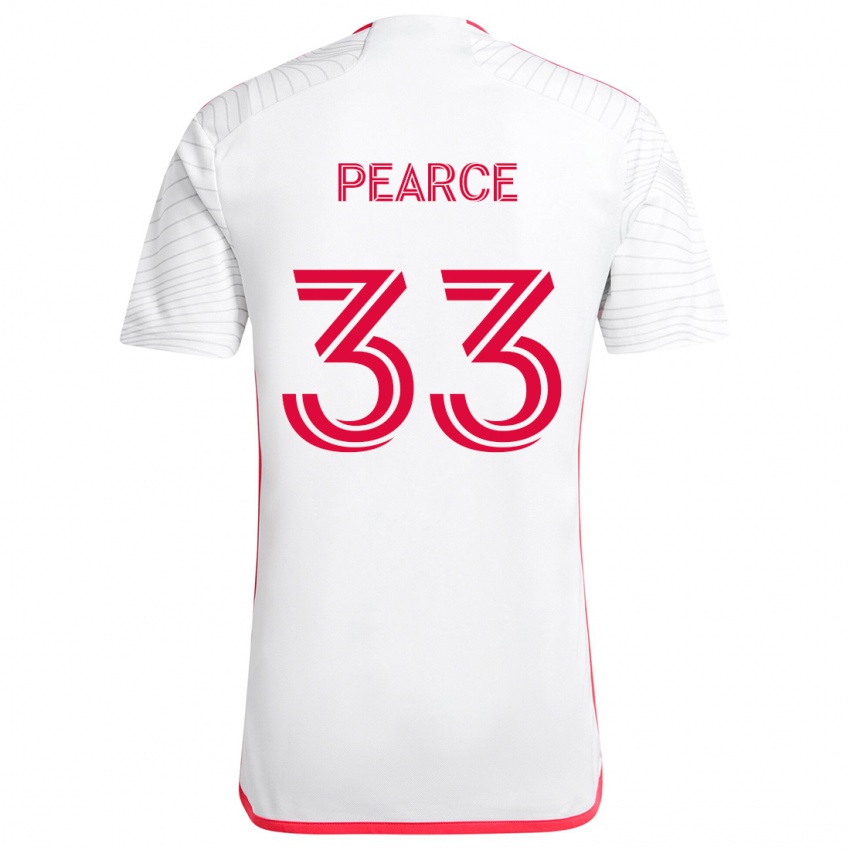 Kinder Tyson Pearce #33 Weiß Rot Auswärtstrikot Trikot 2024/25 T-Shirt Österreich