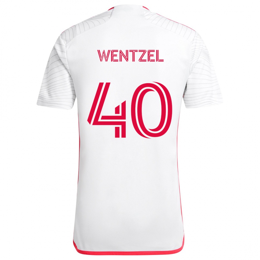 Kinder Michael Wentzel #40 Weiß Rot Auswärtstrikot Trikot 2024/25 T-Shirt Österreich