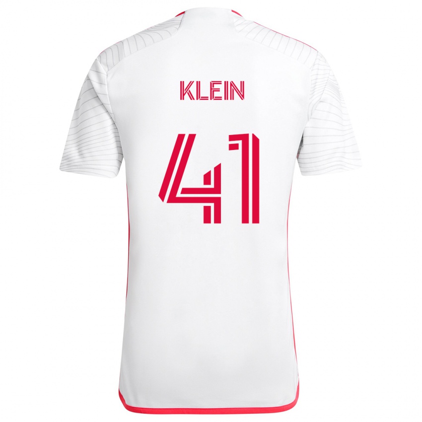 Kinder Johnny Klein #41 Weiß Rot Auswärtstrikot Trikot 2024/25 T-Shirt Österreich