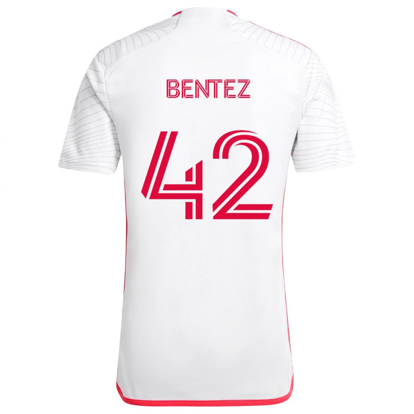 Kinder Óscar Benítez #42 Weiß Rot Auswärtstrikot Trikot 2024/25 T-Shirt Österreich