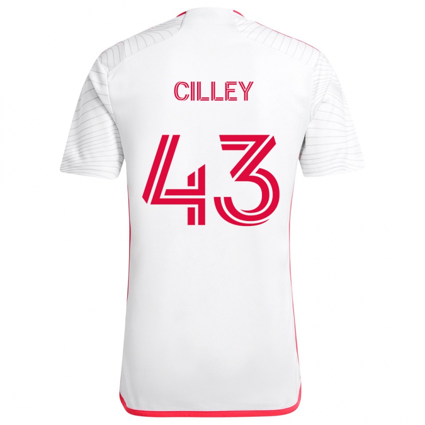 Kinder Cam Cilley #43 Weiß Rot Auswärtstrikot Trikot 2024/25 T-Shirt Österreich