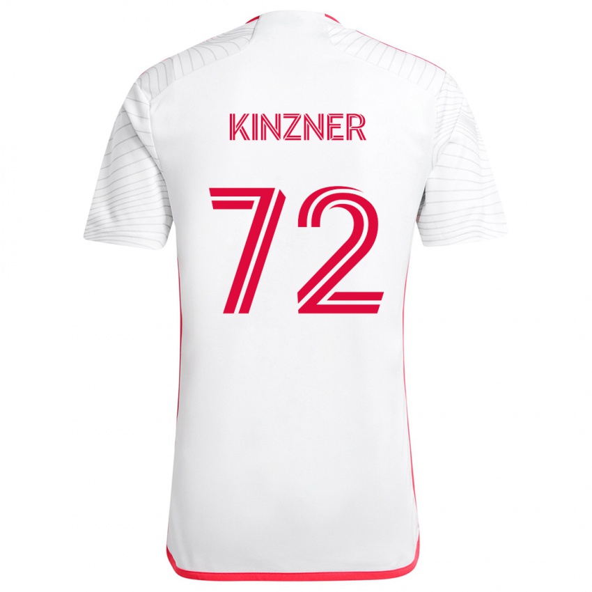 Kinder Eric Kinzner #72 Weiß Rot Auswärtstrikot Trikot 2024/25 T-Shirt Österreich