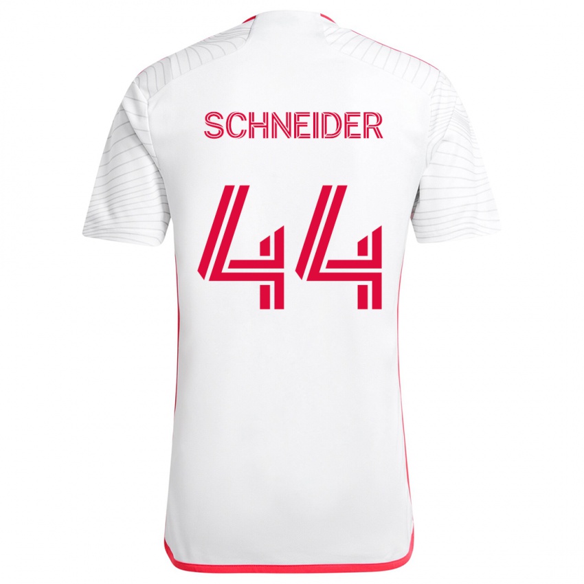 Kinder Max Schneider #44 Weiß Rot Auswärtstrikot Trikot 2024/25 T-Shirt Österreich