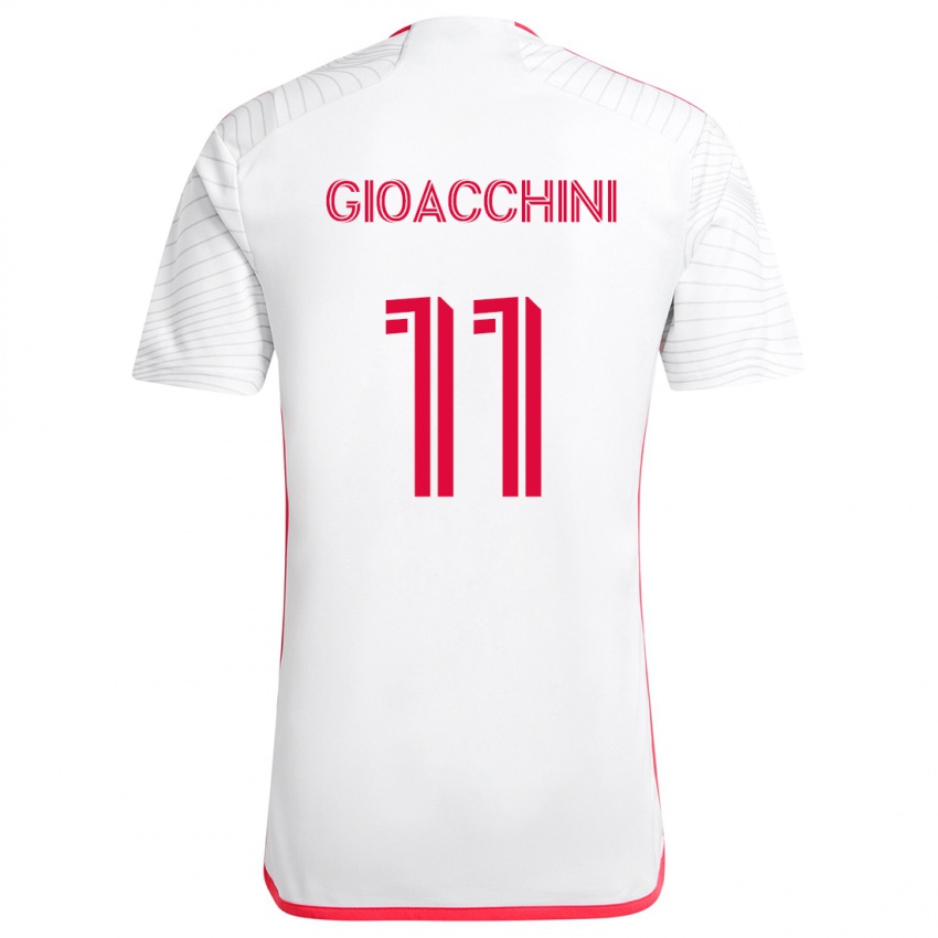 Kinder Nicholas Gioacchini #11 Weiß Rot Auswärtstrikot Trikot 2024/25 T-Shirt Österreich