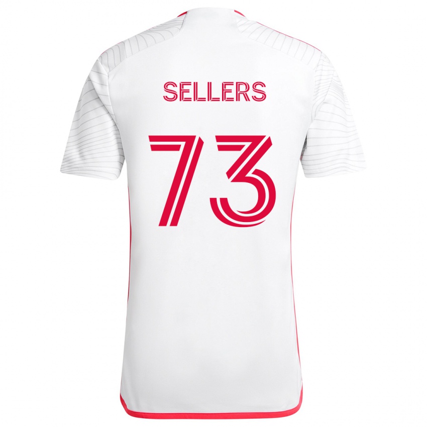 Kinder Braydon Sellers #73 Weiß Rot Auswärtstrikot Trikot 2024/25 T-Shirt Österreich