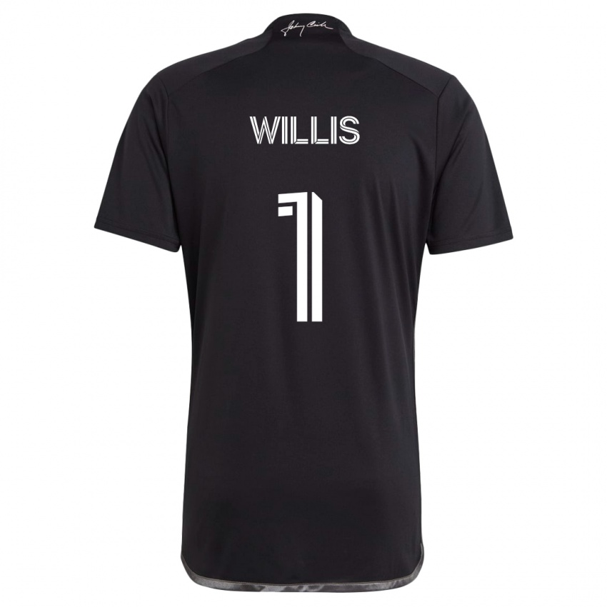 Kinder Joe Willis #1 Schwarz Auswärtstrikot Trikot 2024/25 T-Shirt Österreich