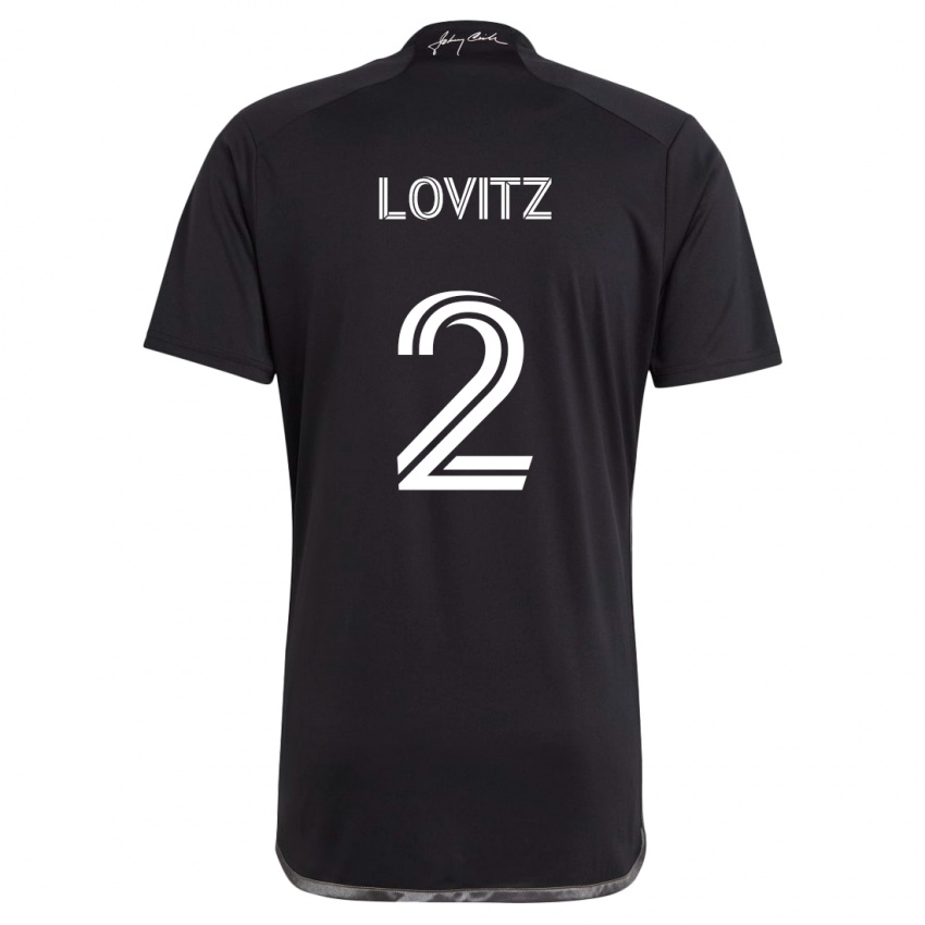 Kinder Daniel Lovitz #2 Schwarz Auswärtstrikot Trikot 2024/25 T-Shirt Österreich