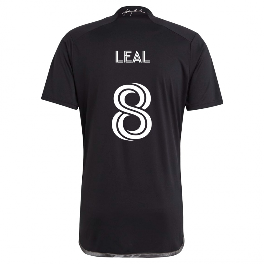 Kinder Randall Leal #8 Schwarz Auswärtstrikot Trikot 2024/25 T-Shirt Österreich